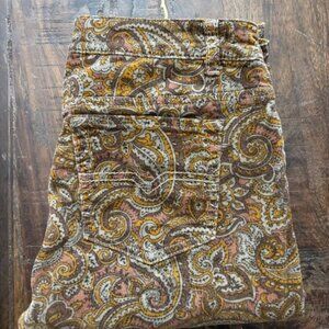 prAna Artisan Paisley Corduroy Pants Size 6 Whimsigoth Boho Chic Excellent